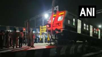A local train derailed at Mathura Junction railway station in Uttar Pradesh