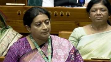 BJP leader Smriti Irani in Lok Sabha