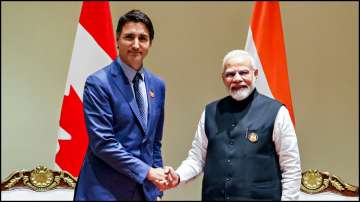 Prime Minister Narendra Modi with his Canadian counterpart Justin Trudeau
