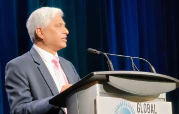 Former Indian Ambassador to Canada Vikas Swarup at the Global Business Forum at the Fairmont Banff Springs Conference Centre