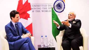 PM Narendra Modi meets Canada PM Justin Trudeau at WEF Davos 2018