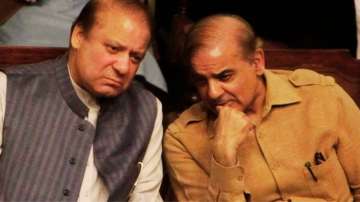 Former Pakistan Prime Ministers- Nawaz Sharif (L) and Shehbaz Sharif