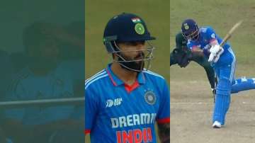 Virat Kohli was in disbelief after KL Rahul's majestic six against Shadab Khan