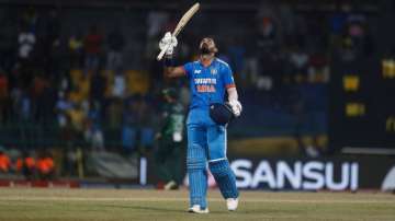 KL Rahul celebrates his fifty vs Pakistan in Asia Cup match on Sep 11, 2023