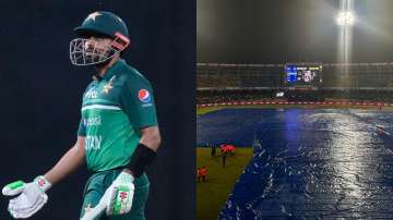 Pakistan captain Babar Azam got out just before the rain interruption on the reserve day