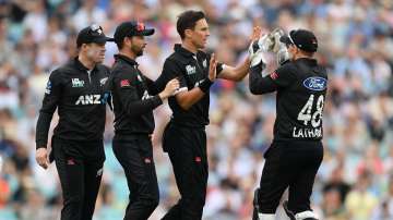 Trent Boult celebrates a wicket during 3rd ODI vs England at The Oval
