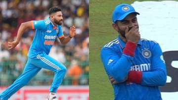 Mohammed Siraj ran all the way to the boundary as Virat Kohli couldn't control his laughter