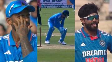 Suryakumar Yadav and Ravindra Jadeja couldn't believe as KL Rahul let an easy run out chance go by