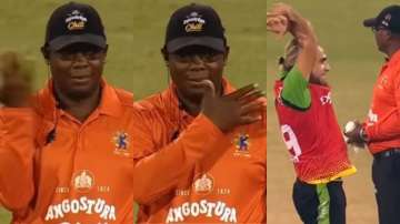 The umpire came up with a sudden 'you can't see me' gesture in the CPL qualifier