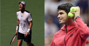 Andy Murray (left) and Carlos Alcaraz (right)