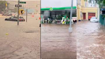 New York flooded with extreme rainfall.