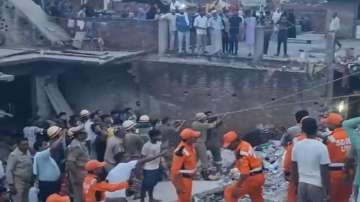 Rescue operation underway after a building collapses in Uttar Pradesh's Barabanki