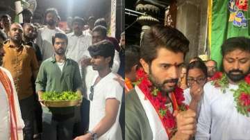 Vijay Deverakonda offers prayers at Simhachalam temple 