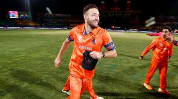 Paul van Meekeren was one of the stars for the Netherlands with the ball against South Africa in Dharamsala