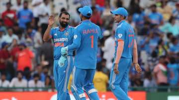 Mohammed Shami came into India's playing XI among two changes for the Men in Blue against New Zealand