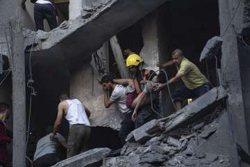 Israel-Hamas War: People rescuing their loved ones from the conflict zone.