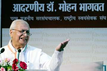 Kerala Governor Arif Mohammed Khan during a RSS event.