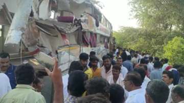 Bus accident in Beed