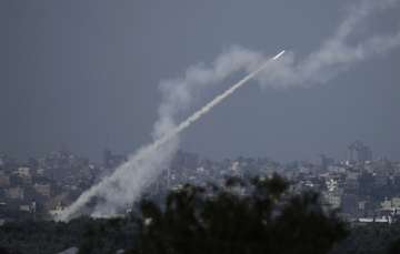 Rockets fired towards Israel from the Gaza Strip.