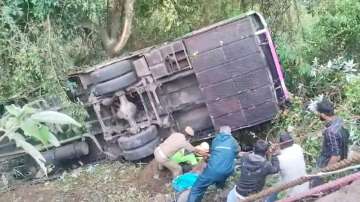 Several injured as tourist bus falls into gorge near Marapalam