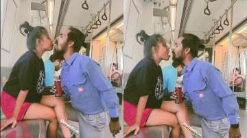 Couple spit soft drink into each other's mouth in viral video