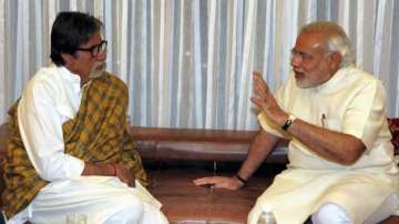 PM Narendra Modi with Amitabh Bachchan 