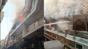 Delhi residential building caught fire 
