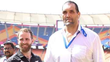Kane Williamson had met the Great Khali on the captains' day ahead of ICC Men's Cricket World Cup in Ahmedabad on October 4