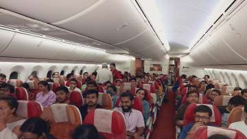 The second flight carrying Indian nationals from Israel to New Delhi.
