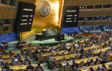 At least 120 countries voted in favour of the UN resolution on the Israel-Palestine conflict.