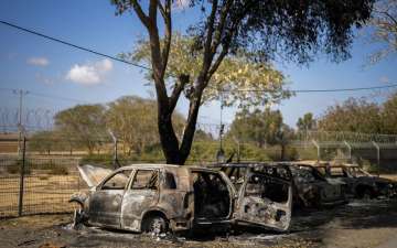 The Nir Oz kibbutz wears a desolate look in the aftermath of the Hamas attack.