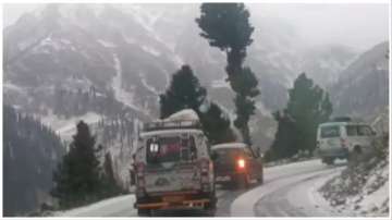 The Sadnah top in Jammu and Kashmir's Kupwara district received fresh snowfall today.