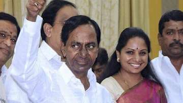 Telangana CM KCR and his daughter Kavitha