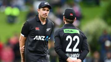 Tim Southee and Kane Williamson against India during ODI series in Nov, 2022