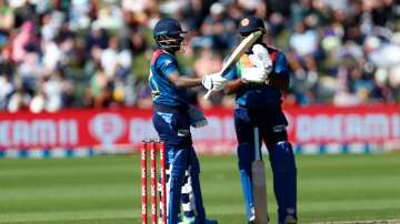 Kusal Mendis celebrates his milestone