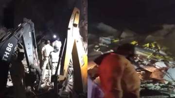 Building collapses in Satna while several people are feared trapped.  