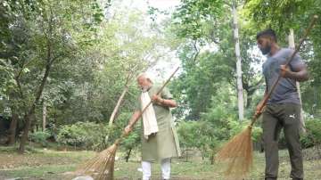 Prime Minister Narendra Modi, PM Modi, pm modi news, pm modi cleanliness drive, pm modi broom, pm