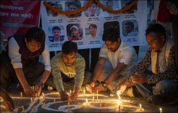 Nepalese citizens mourn the deaths of students in Israel