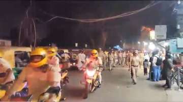 A squad of bike-borne police personnel were seen patrolling the Jama Masjid area.