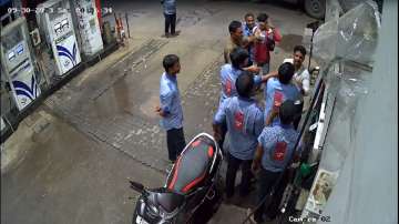 Fight breaks out between customers and petrol.