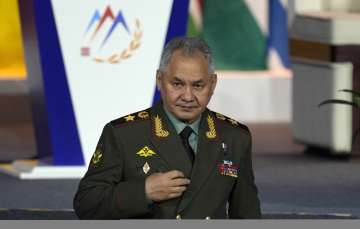 Russian Defence Minister Sergei Shoigu at the Xiangshan military forum in Beijing.
