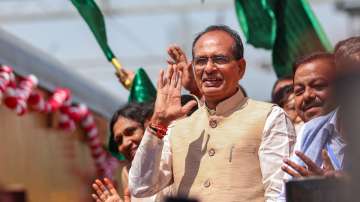 Madhya Pradesh Chief Minister Shivraj Singh Chouhan during a public event.