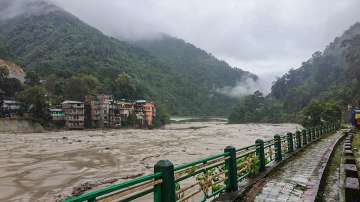 Flooded Teesta river in north Sikkim (Representational image)