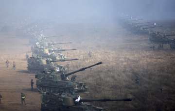 South Korean military testing its firepower in live-fire drills with the US.