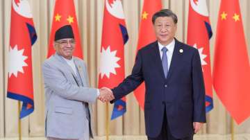 Chinese President Xi Jinping meets Nepal Prime Minister Pushpa Kamal Dahal ‘Prachanda’ on the sidelines of the Hangzhou Asian Games in eastern China
