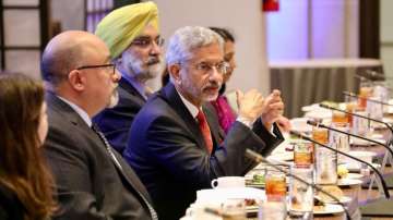 EAM S Jaishankar during a special reception hosted by India's Ambassador to the US, Taranjit Singh Sandhu.