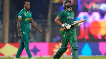 Mahumudullah in despair after getting dismissed versus South Africa at Wankhede.