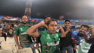 Bangladesh cricket fans at Eden Gardens.