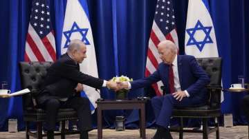US President Joe Biden with Israeli PM Benjamin Netanyahu