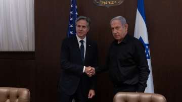 US Secretary of State Antony Blinken with Israeli PM Benjamin Netanyahu 